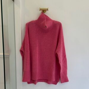 Chic Pink Turtleneck Sweater